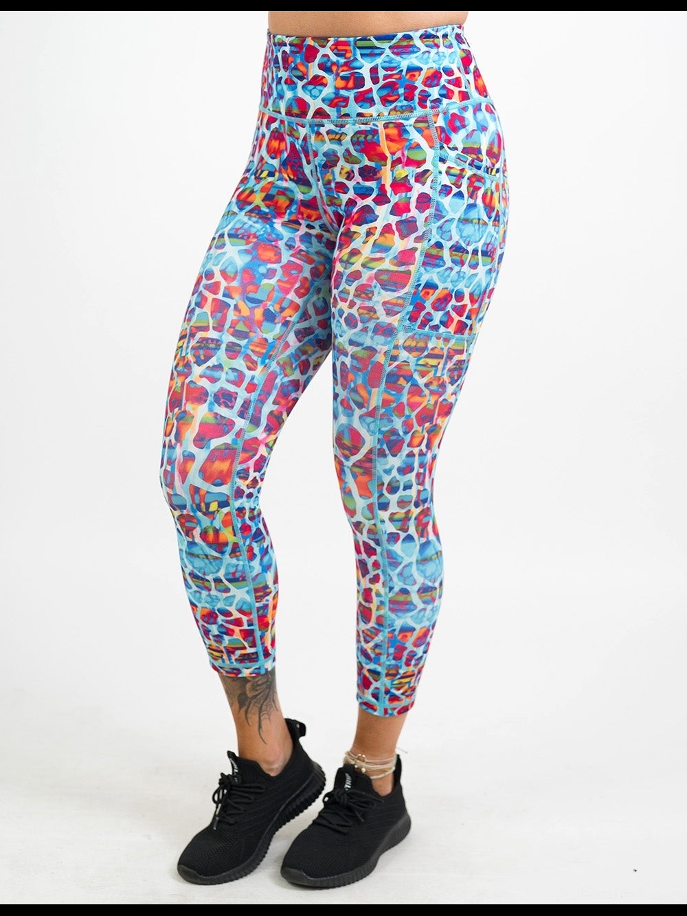 Constantly Varied Gear Exotic Multi-Color High-Waist Capri Leggings
